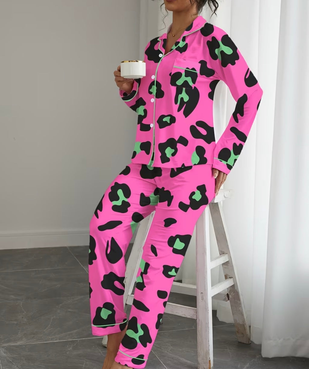 Loungewear pajamas - cerise