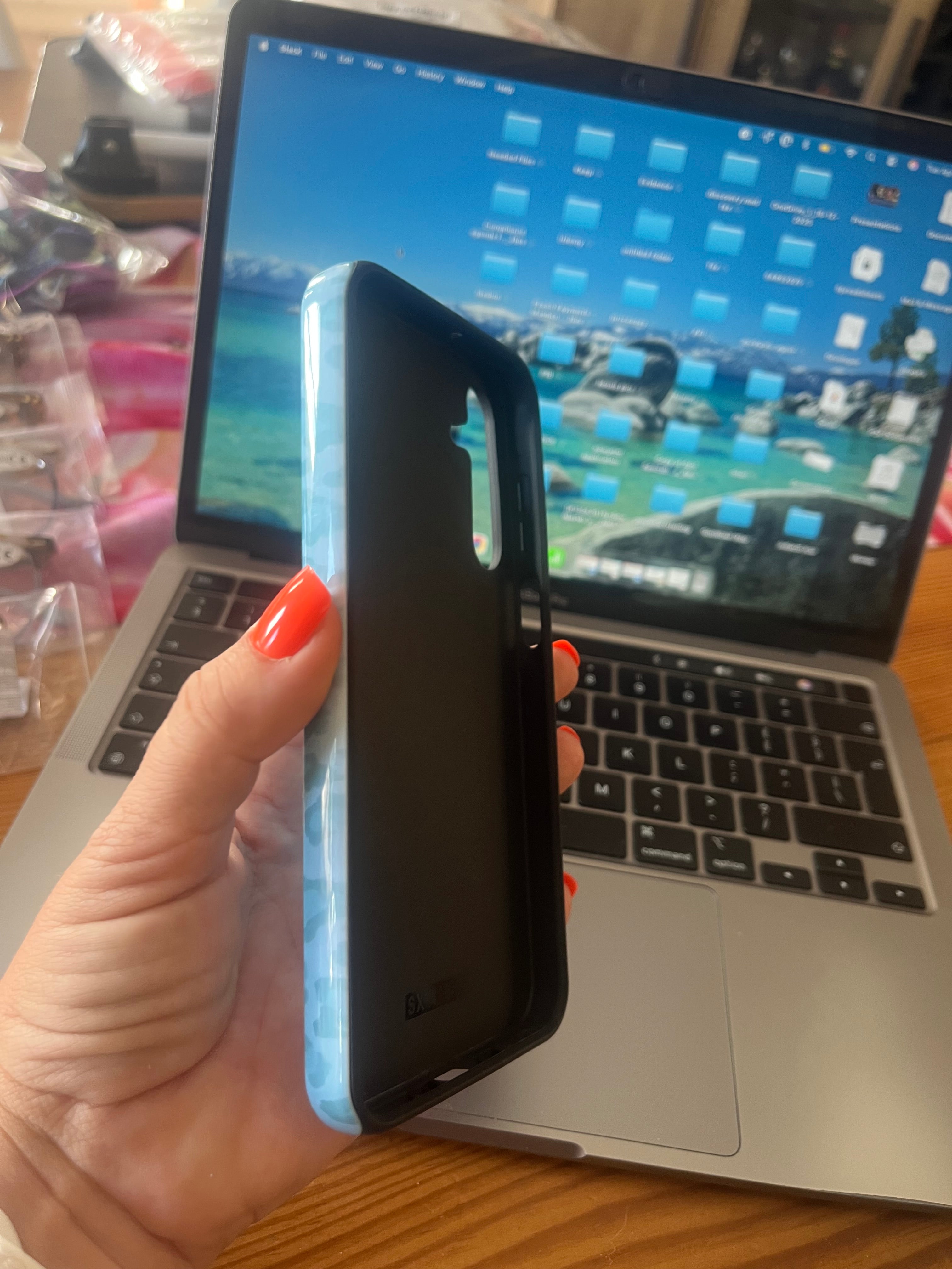 Phone case - mint green - Samsung (gloss finish)