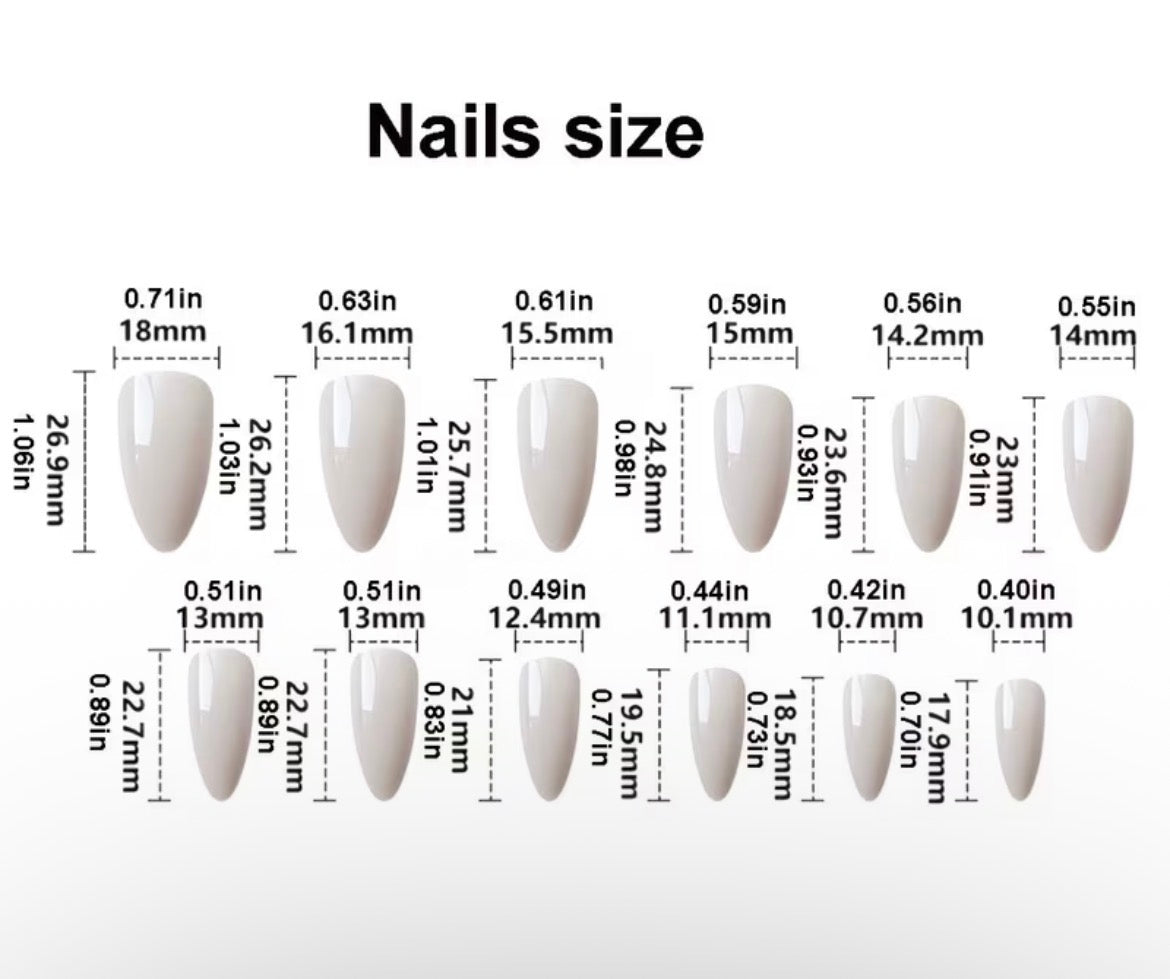 Almond shaped press-on mint green nails