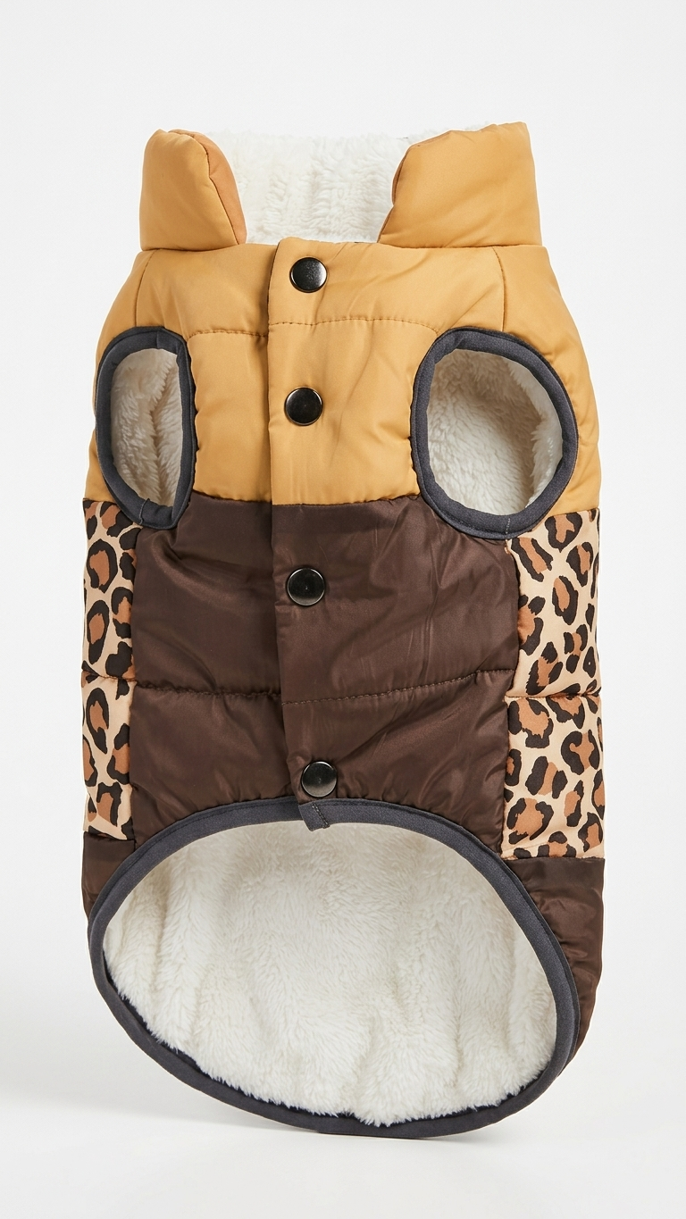 Padded dog winter coat
