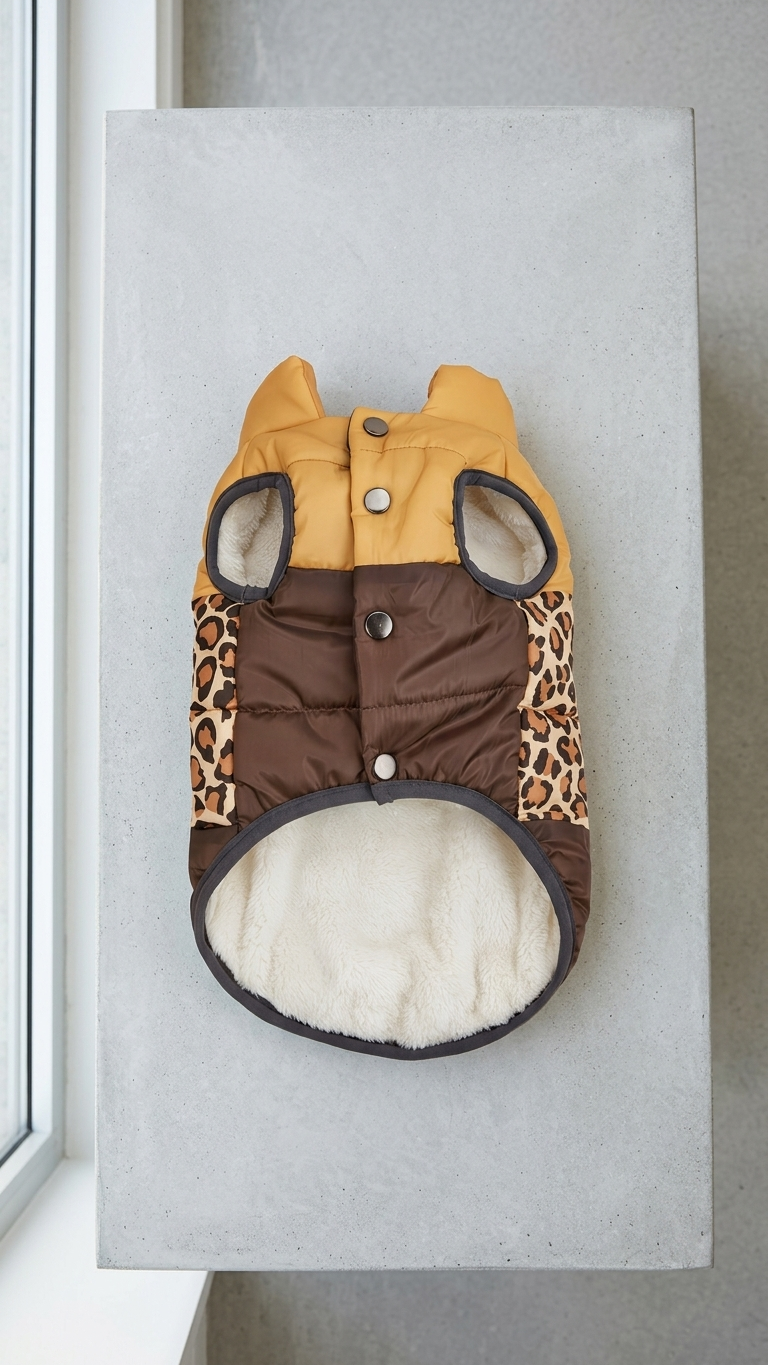 Padded dog winter coat