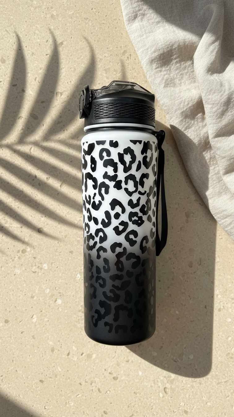 Water bottle - ombré/black