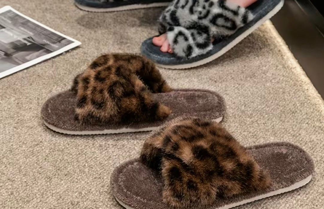 Cross open toed slippers