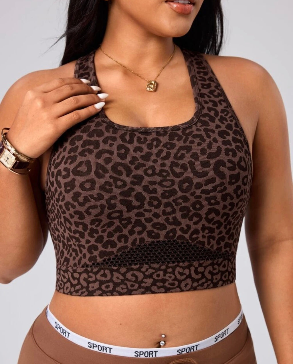 Bra - racerback sports brown
