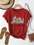 Red Christmas T-shirt (trees)
