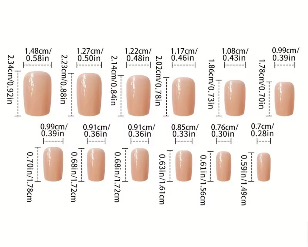 Nails - medium length pink animal