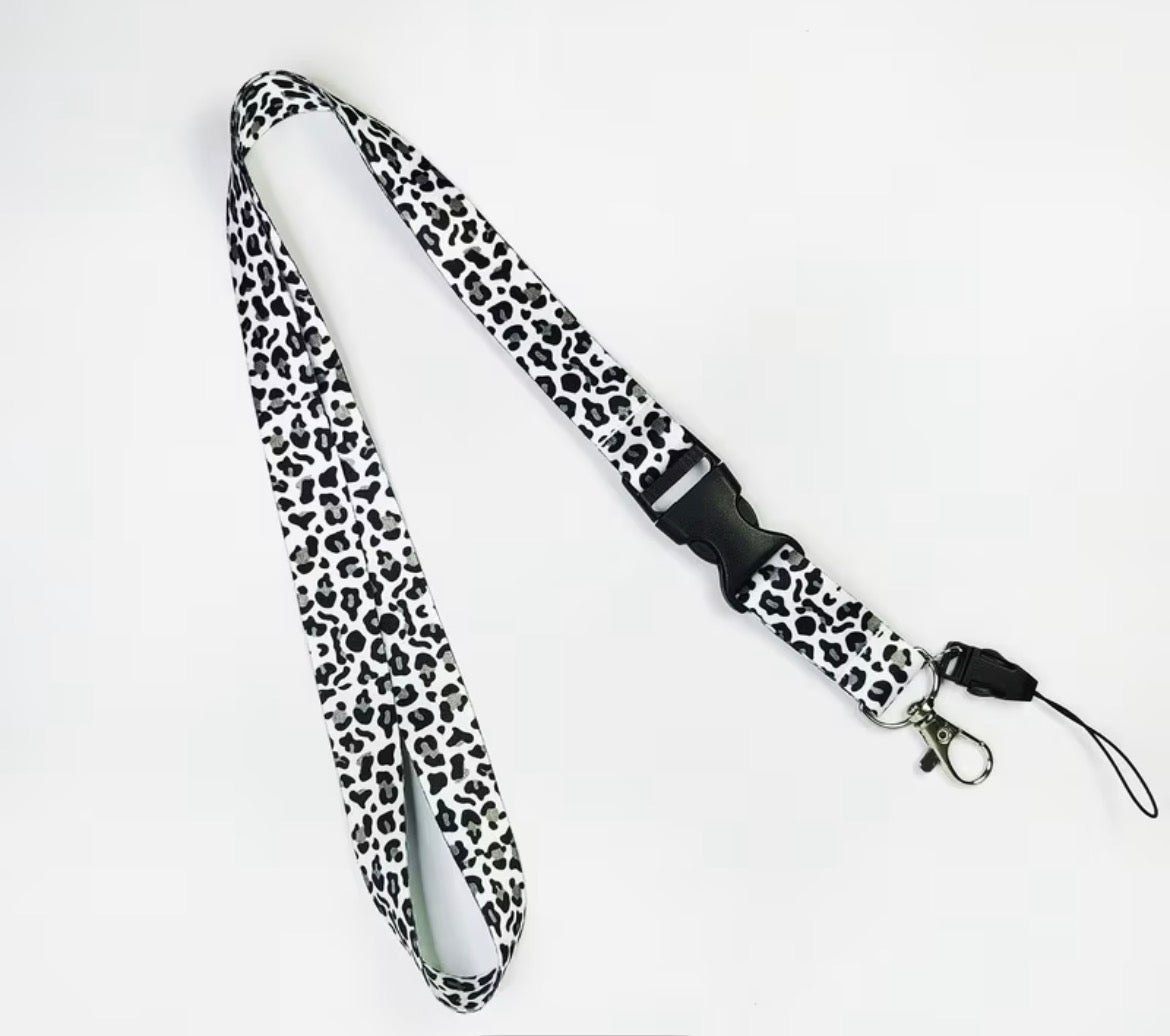 Lanyard- 20mm black and white
