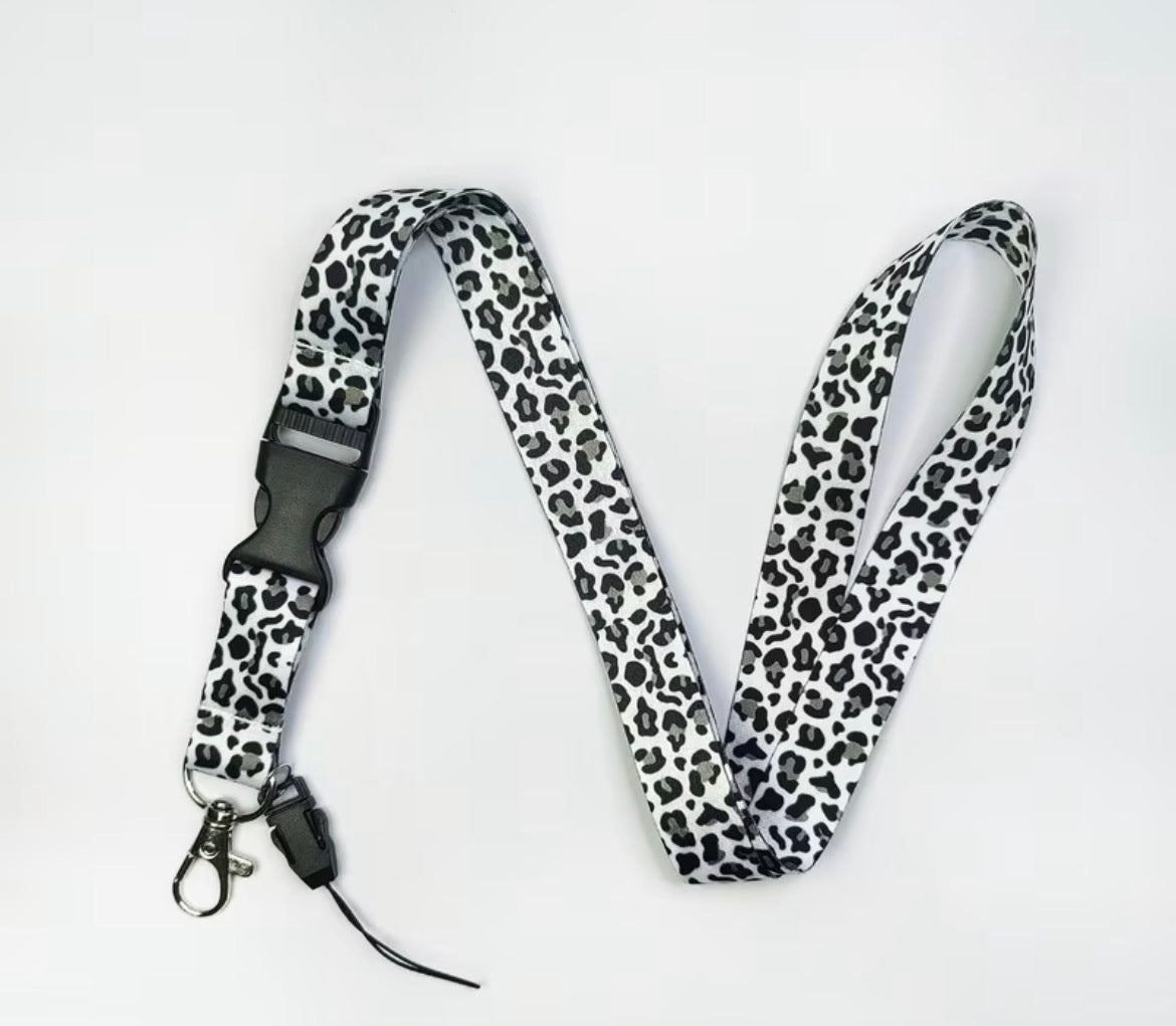 Lanyard- 20mm black and white
