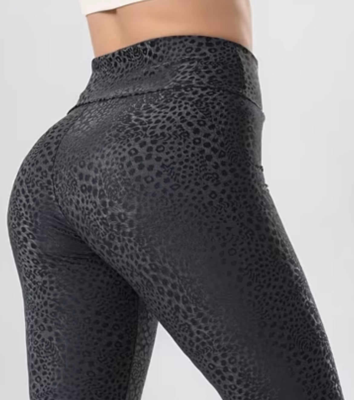 High waist tights/pants - black