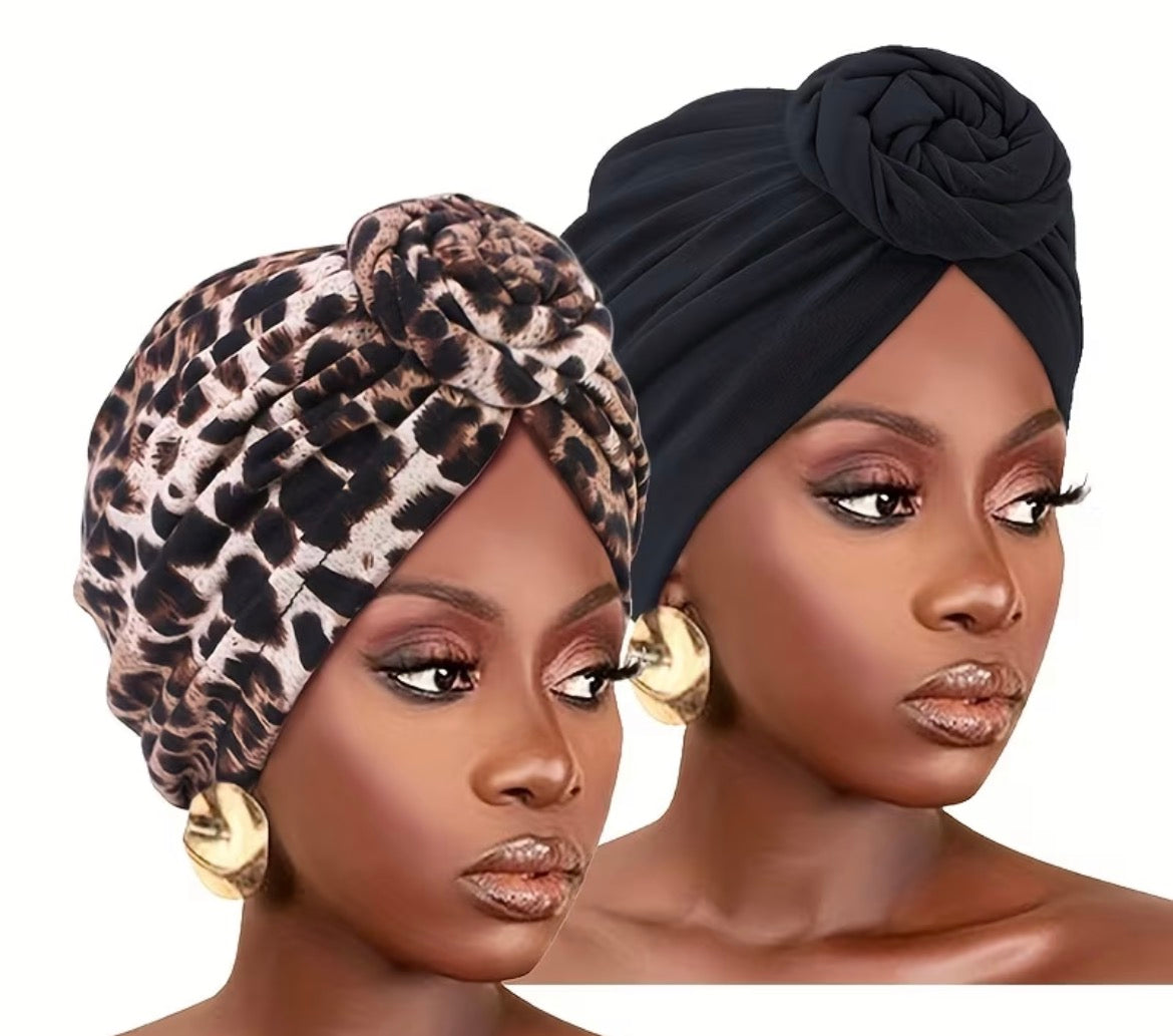 2pc Flower snail plate head scarf