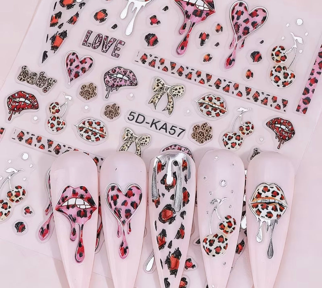 5D nail art sheet