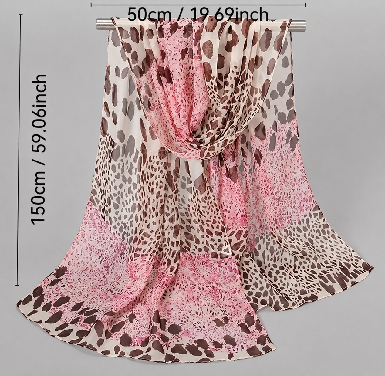 Lightweight pink scarf