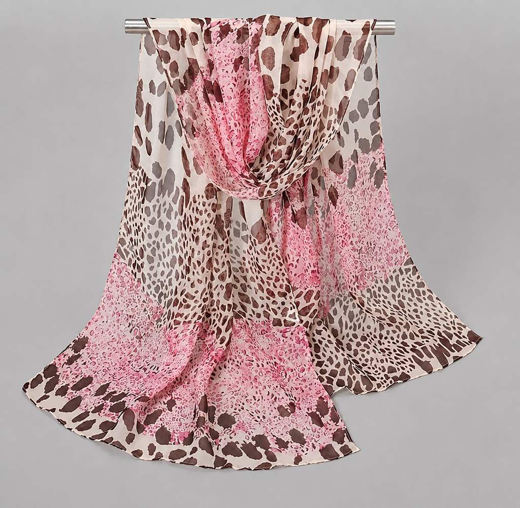 Lightweight pink scarf
