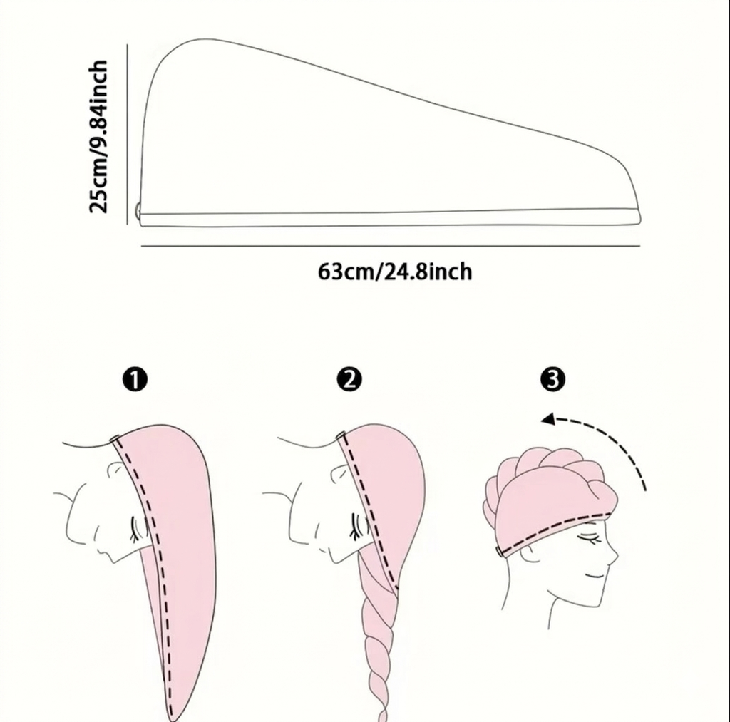 Hair towel - Light Pink