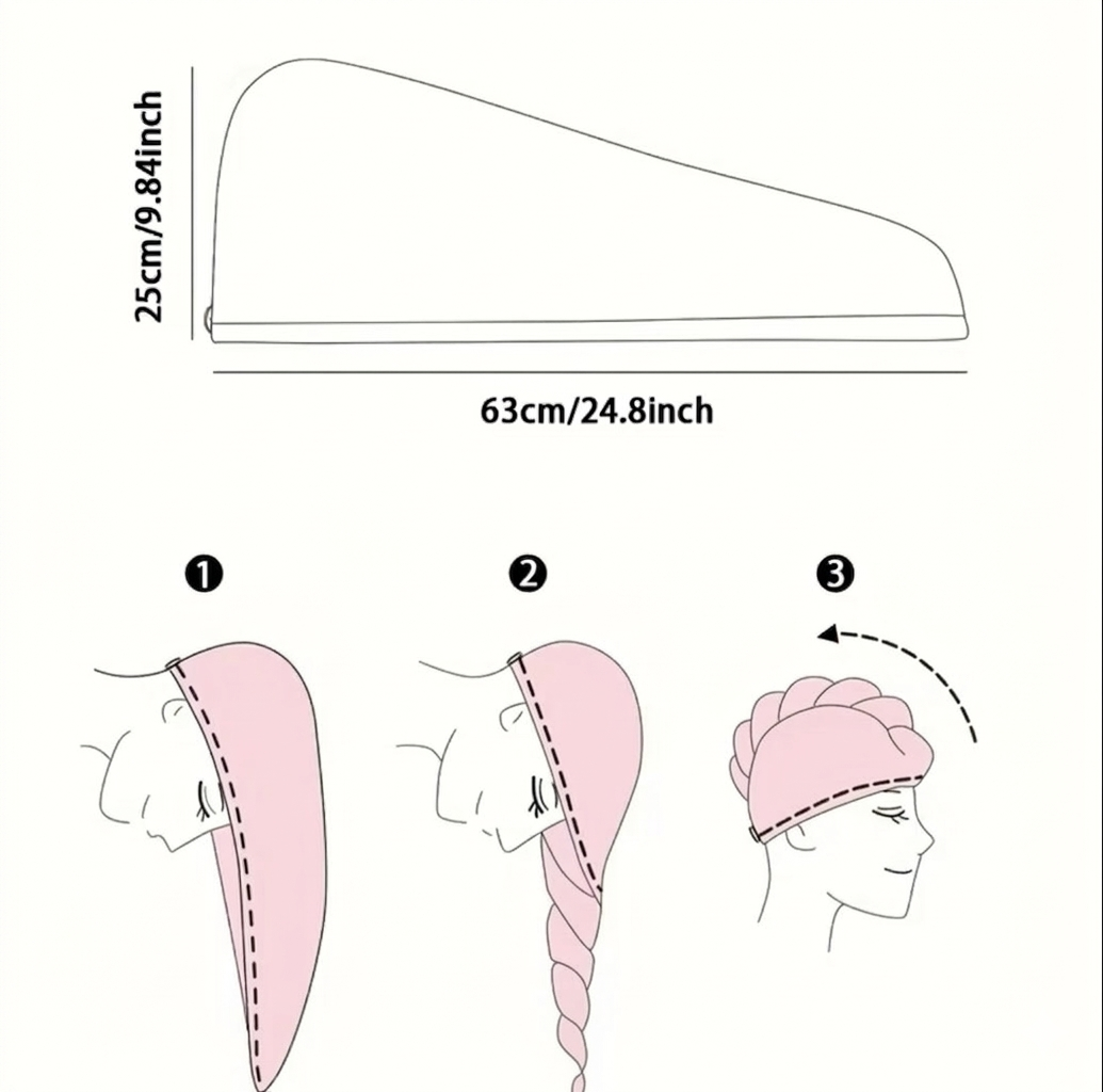 Hair towel - Light Pink