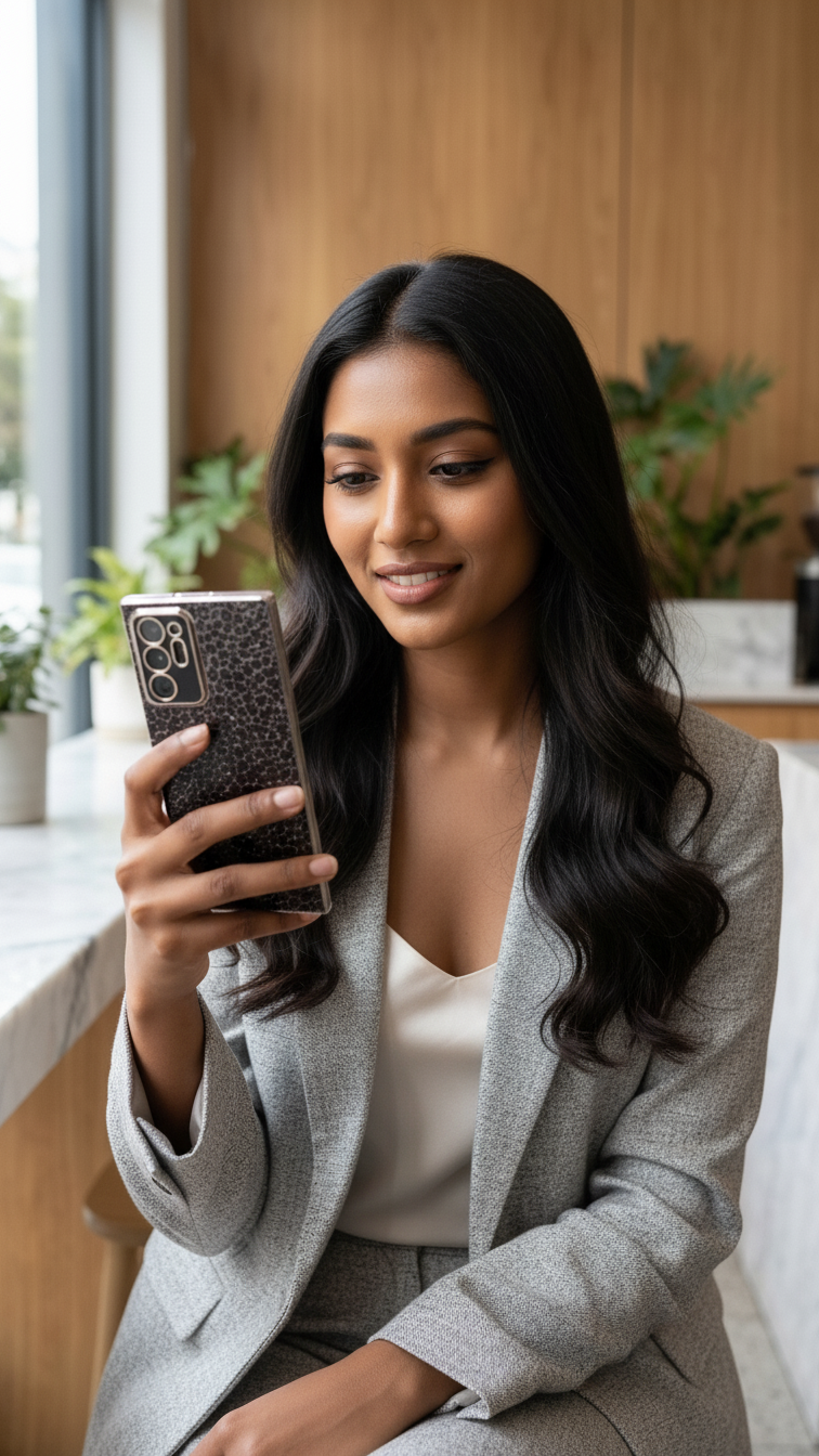 Electroplated Leopard print phone cover - Brown