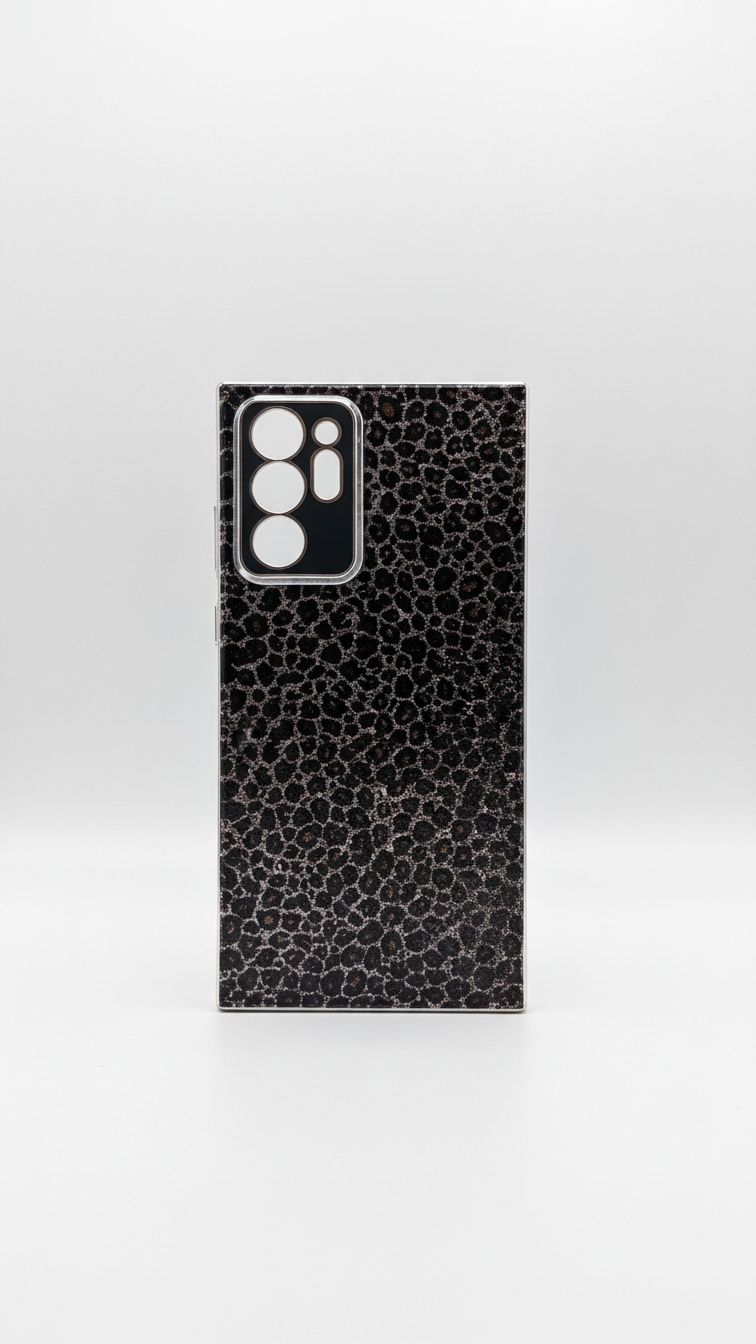 Electroplated Leopard print phone cover - Brown