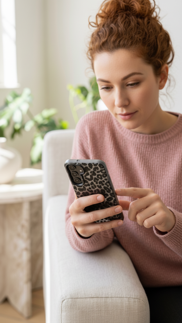 Phone case - black and grey