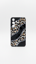 Leopard & Silver Wave phone case