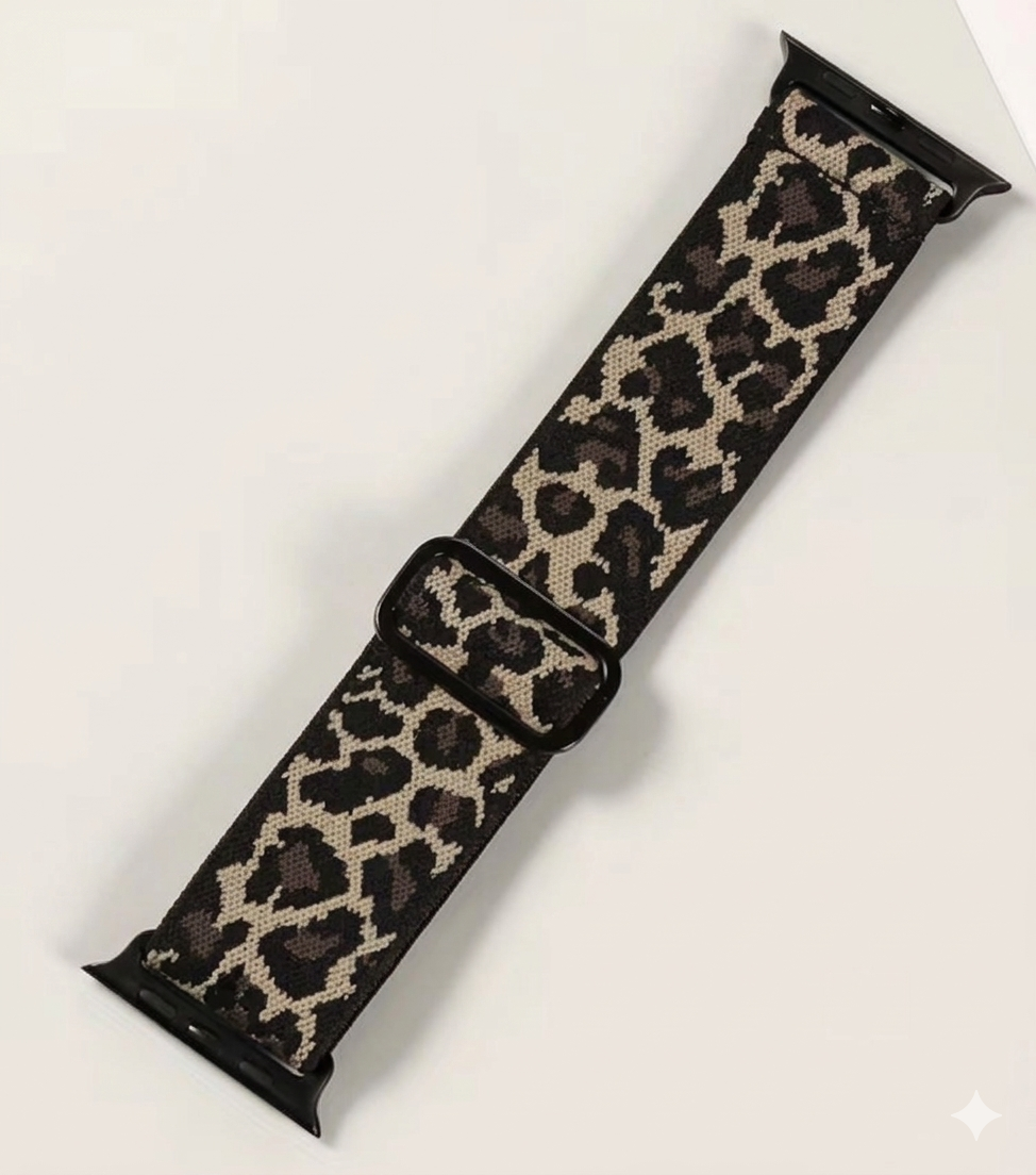 Nylon Stretch Watch strap 1pc (Apple compatible) - brown