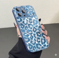 Phone cover (Blue glitter) - Apple compatible