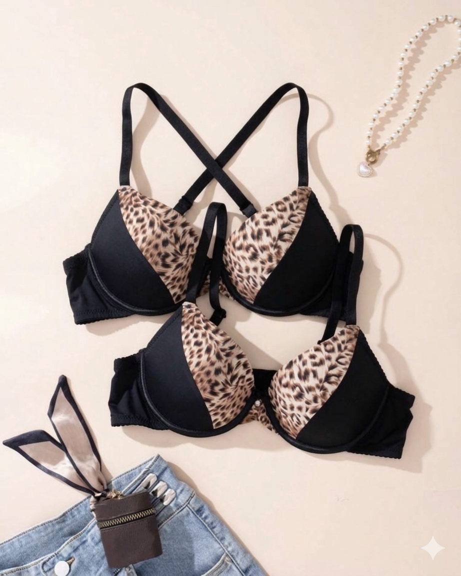 Underwire padded bra
