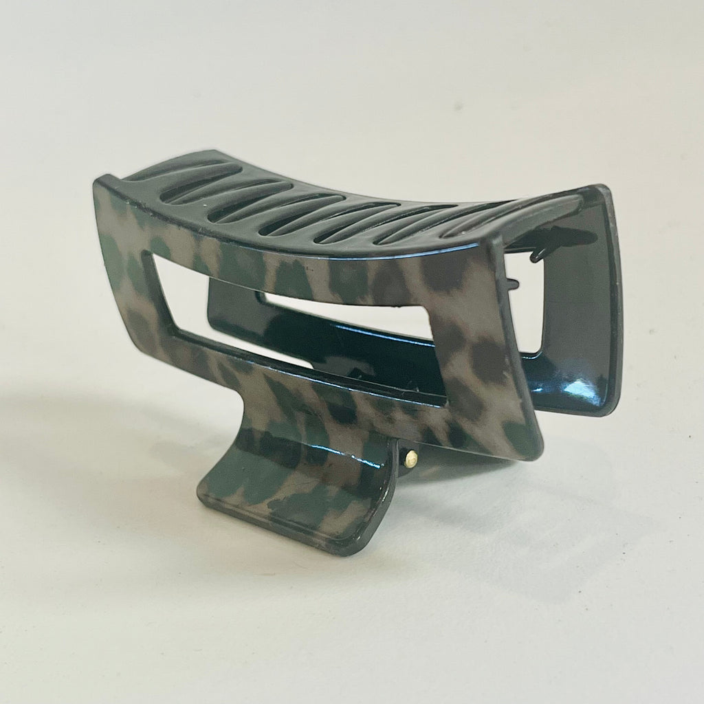 Leopard Print Square Hair Claw