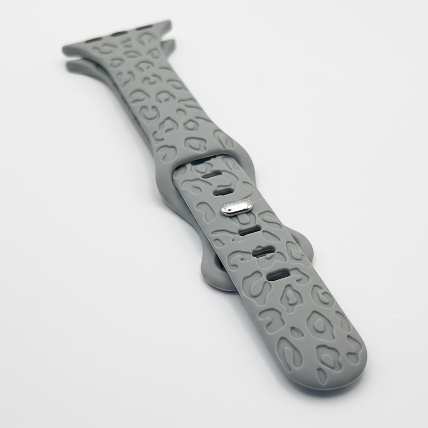 Silicone Sport Thin Band for Apple Watch (Black/Grey)