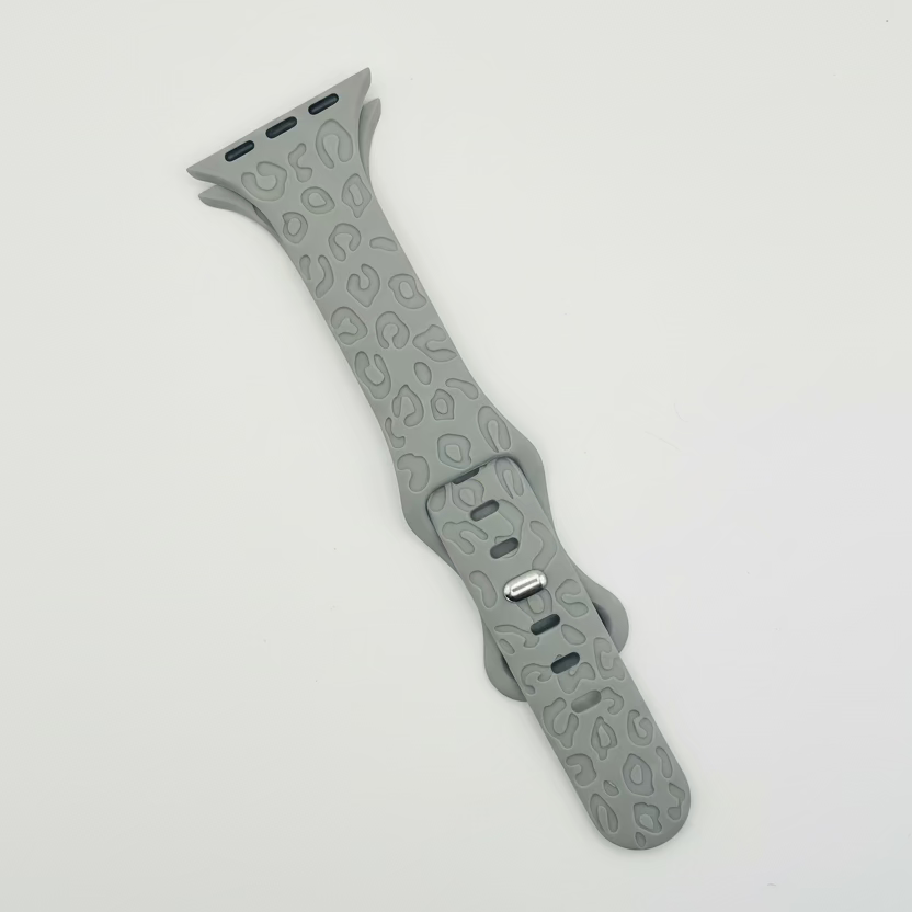 Silicone Sport Thin Band for Apple Watch (Black/Grey)