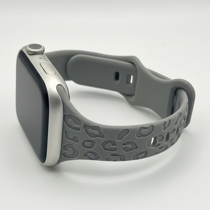 Silicone Sport Thin Band for Apple Watch (Black/Grey)