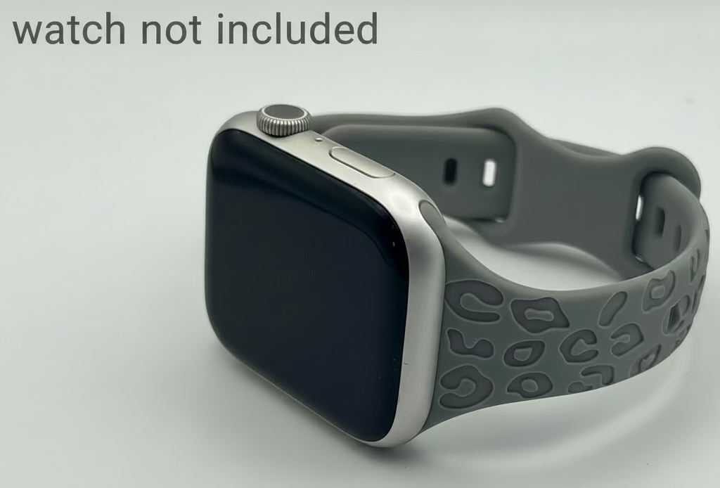 Silicone Sport Thin Band for Apple Watch (Black/Grey)