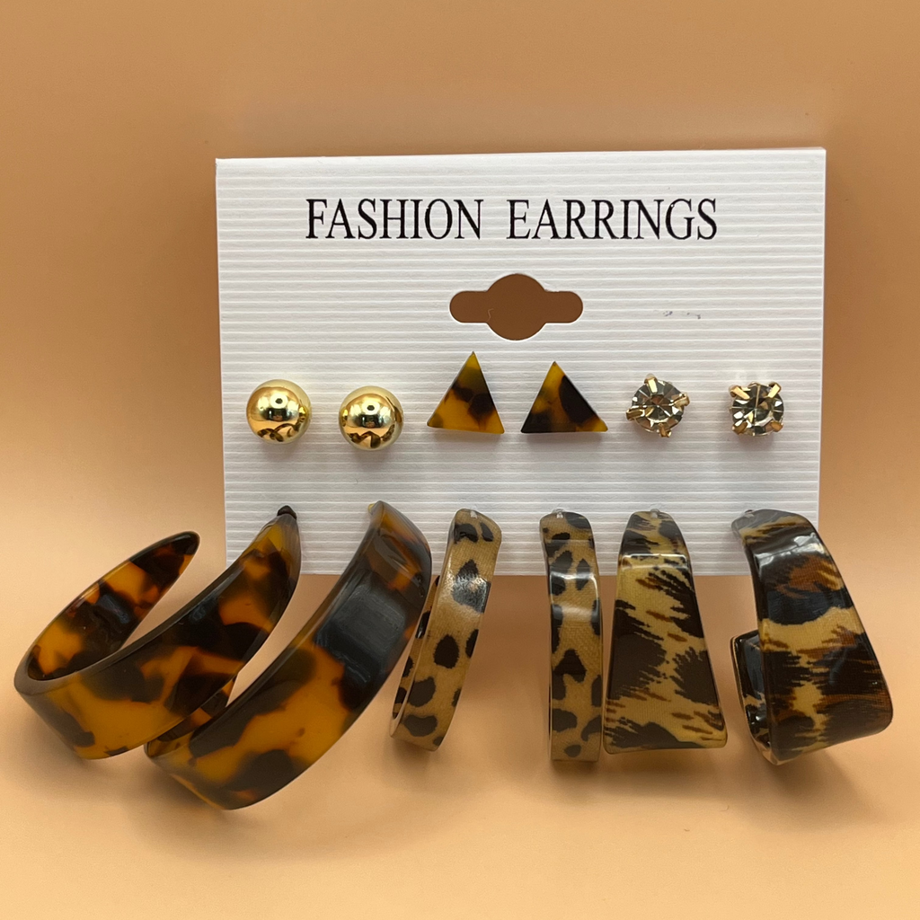 Earrings - Leopard print variation