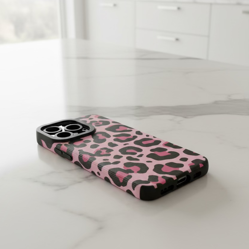 Phone Case - pink and black