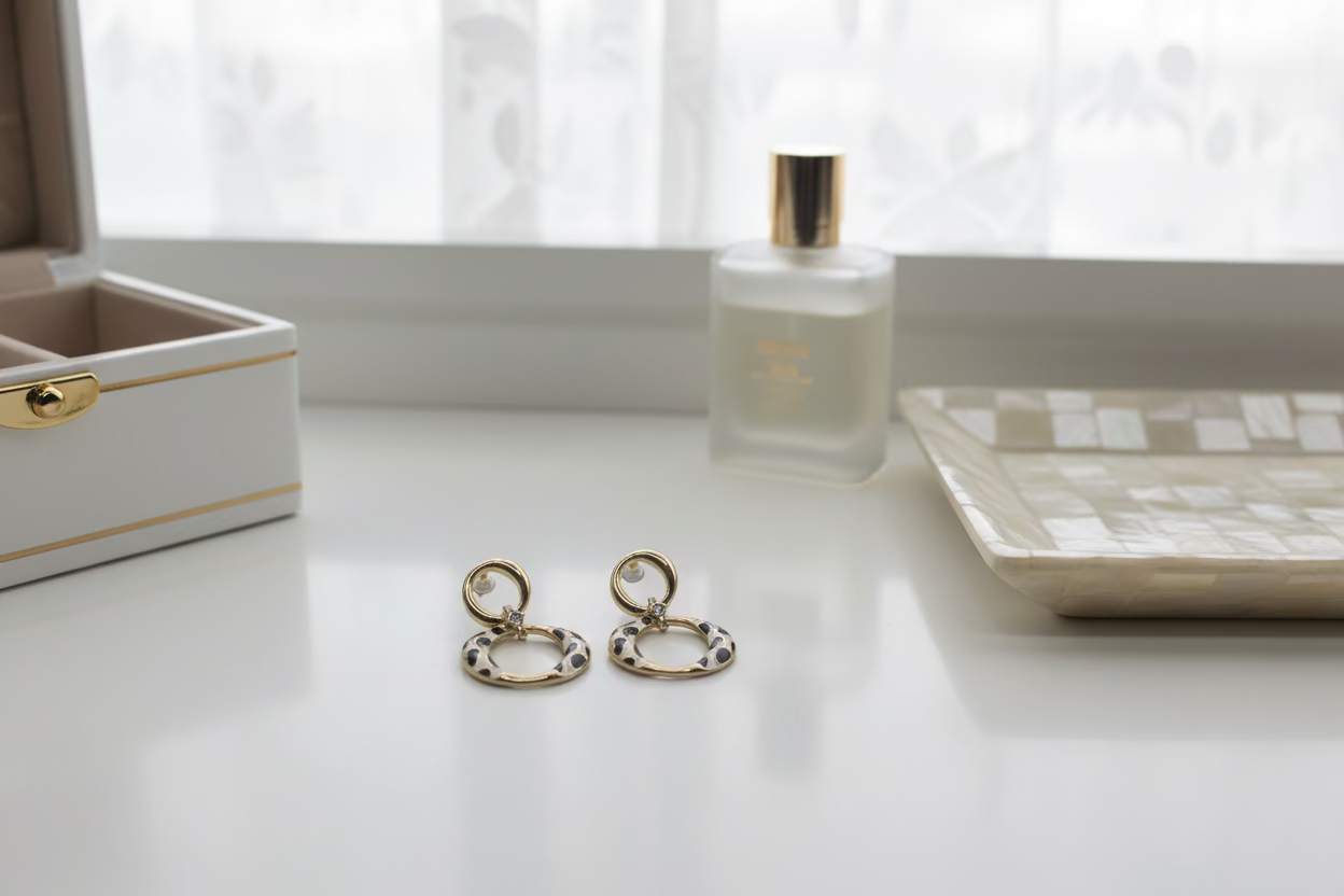 Fashionable Retro Leopard Drip Glaze Earrings