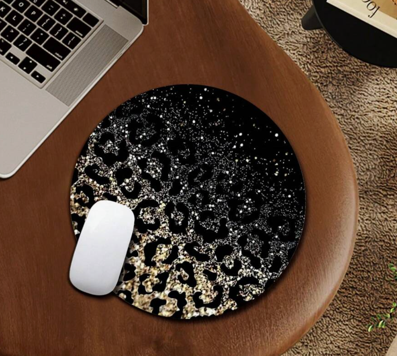 Mouse pad glitter