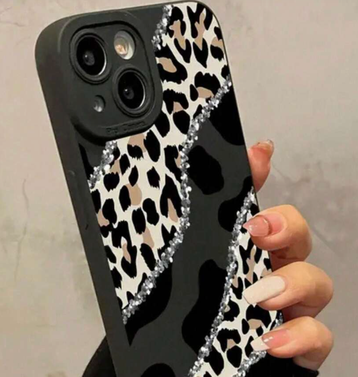 Leopard & Silver phone case