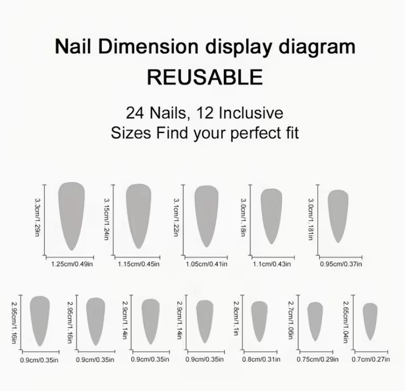 Stiletto french-style nails - black and neutral