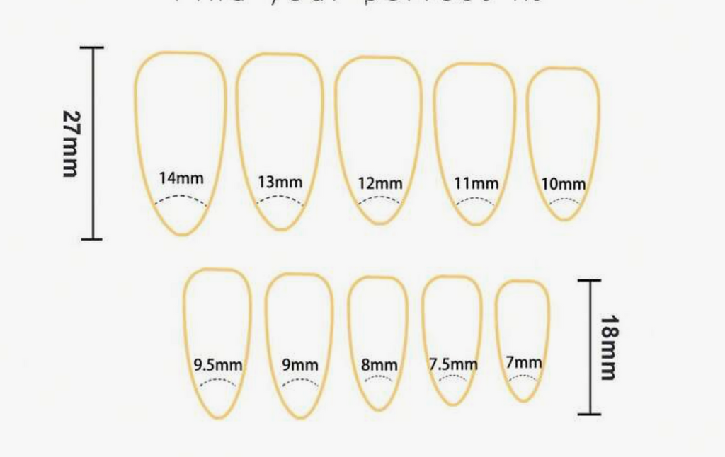 Nails - stick-on - Almond French leopard tip
