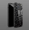 Tempered Glass Phone Case for iPhone - Black