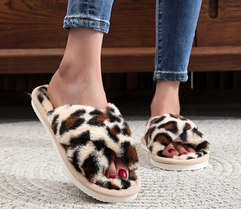 Cross open toed slippers