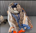 Scarf - orange and blue trim