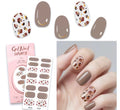 Nail wrap packaging with application examples on nails