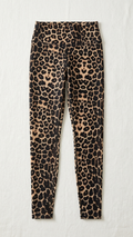 High-waist leggings - women's leopard print