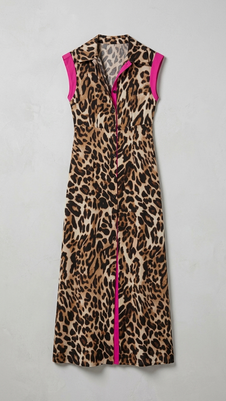 Pink trim dress
